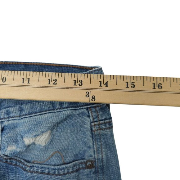 American Eagle Outfitters Distressed Vintage Hi Rise Womens 4 L Holes Destroyed - Picture 13 of 15